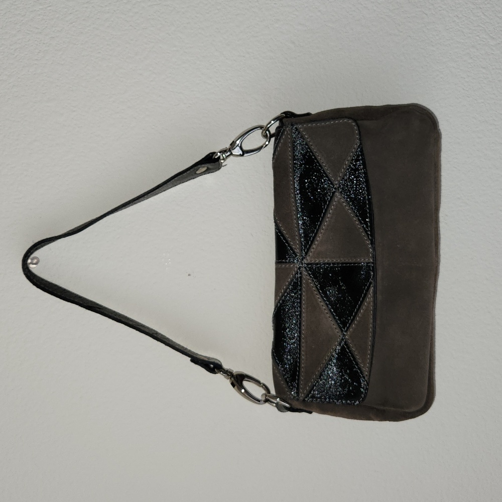 LAURA DI MAGGIO by GIANNI NOTARO Made in ITALY Suede Leather Shoulder Bag Purse